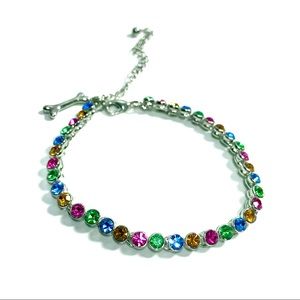 Small Dog Cat Rhinestone Necklaces Multi Color